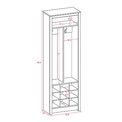 Prepac Space-Saving Entryway Storage Cabinet