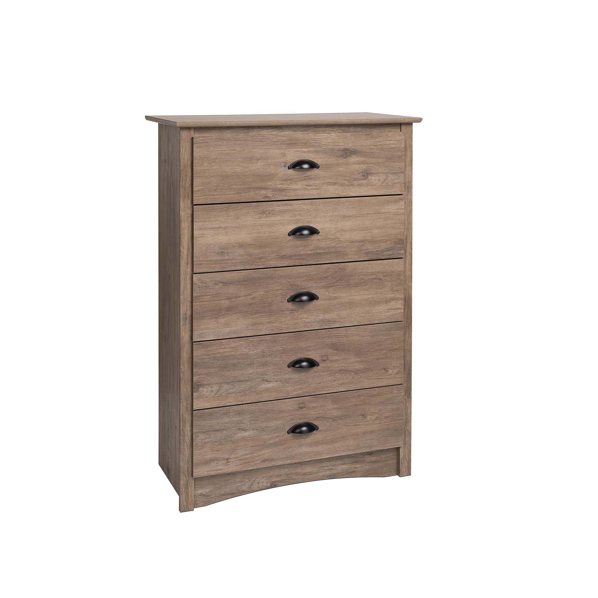 Prepac Salt Spring 5-Drawer Dresser, Gray