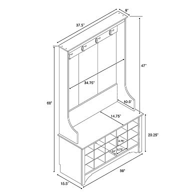 Prepac Hall Entryway Storage Cabinet