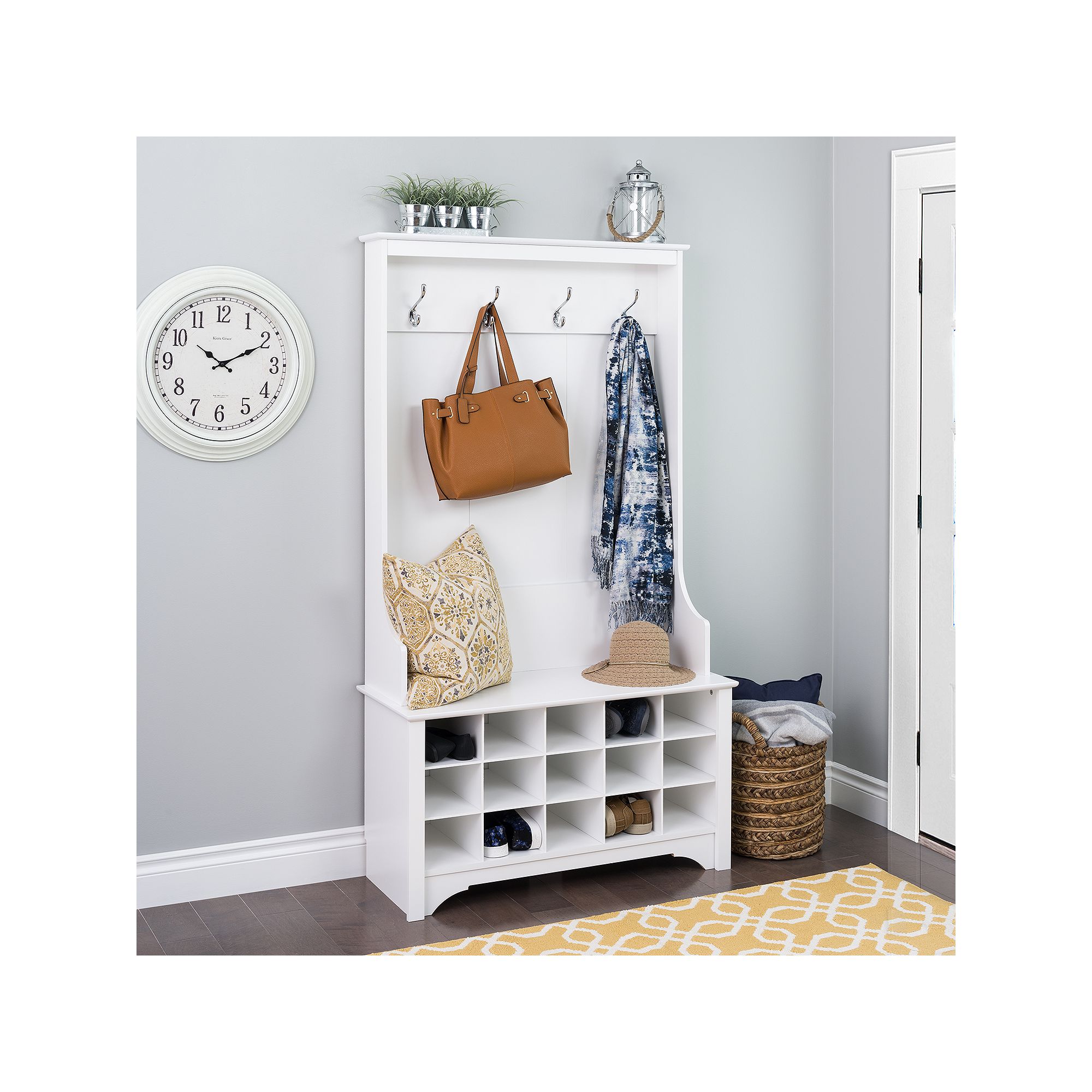 Prepac Hall Entryway Storage Cabinet, White