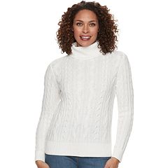 kohls womens white sweaters