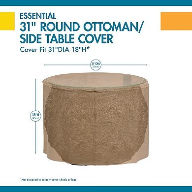 Duck Covers Essential 31-in. Round Patio Ottoman & End Table Cover