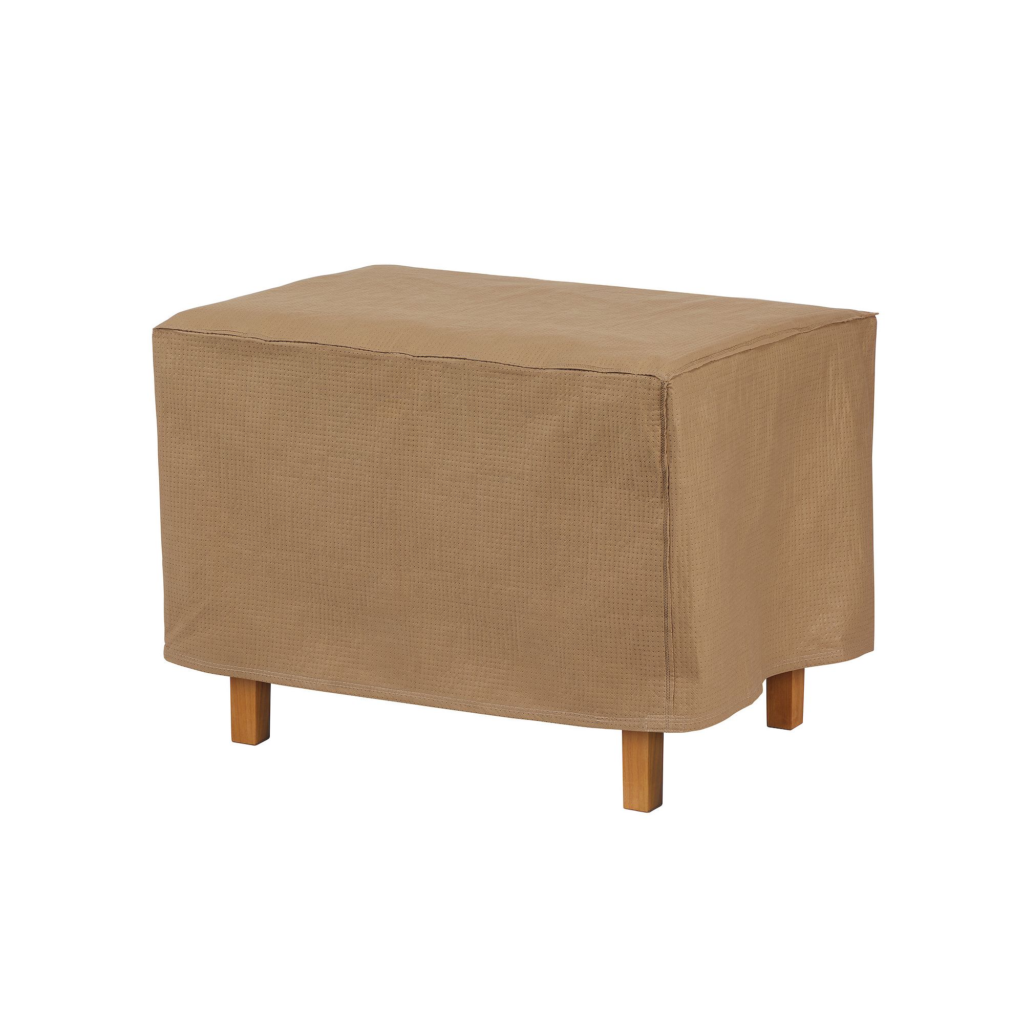 Duck Covers Essential 40-in. Rectangle Patio Ottoman & End Table Cover, Bei