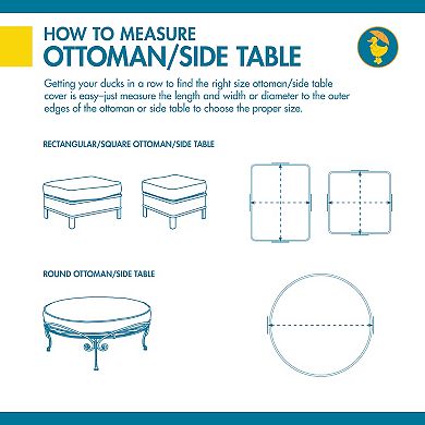 Duck Covers Essential 40-in. Rectangle Patio Ottoman & End Table Cover