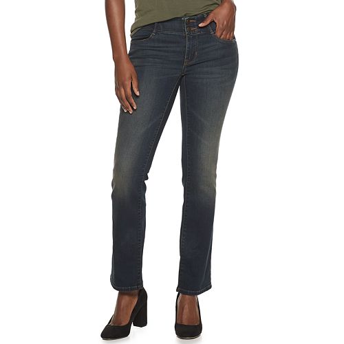 Women's Apt. 9® Tummy Control Curvy Midrise Bootcut Jeans