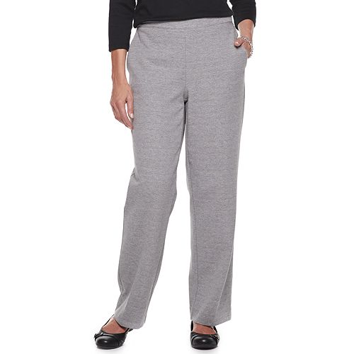 Petite Alfred Dunner Studio Pull-On Knit Straight-Leg Pants