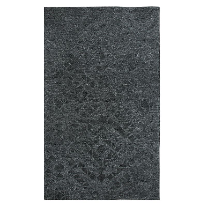 Rizzy Home Fifth Avenue Casual Diamond Geometric Rug, Grey, 8X10 Ft