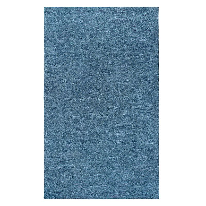 Rizzy Home Fifth Avenue Casual Damask Floral Rug, Blue, 8X10 Ft