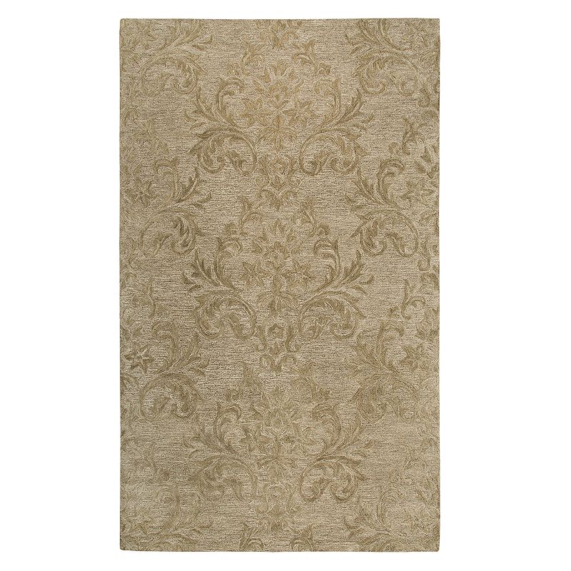 Rizzy Home Fifth Avenue Casual Damask Floral Rug, Brown, 8X10 Ft