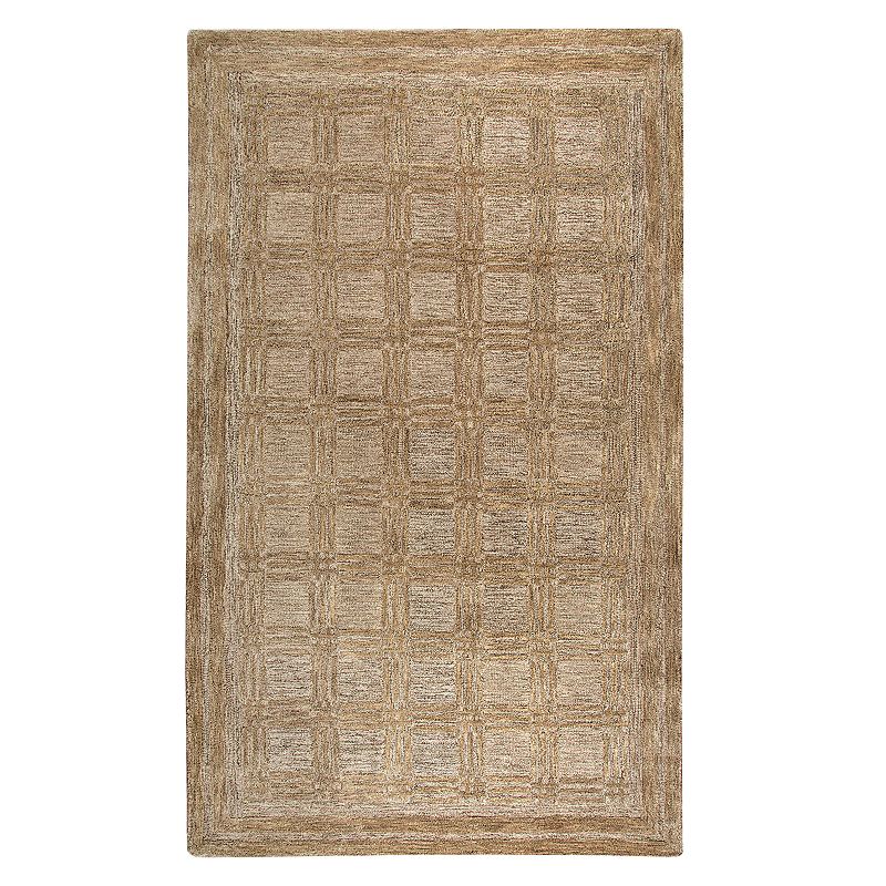 Rizzy Home Fifth Avenue Casual Squares Geometric Rug, Brown, 5X8 Ft