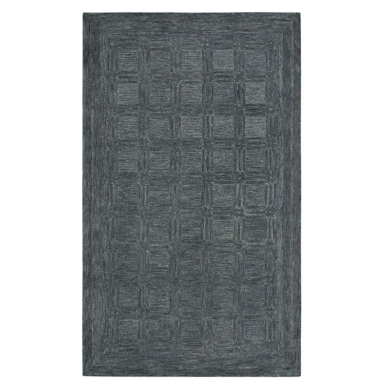 Rizzy Home Fifth Avenue Casual Squares Geometric Rug, Grey, 8X10 Ft