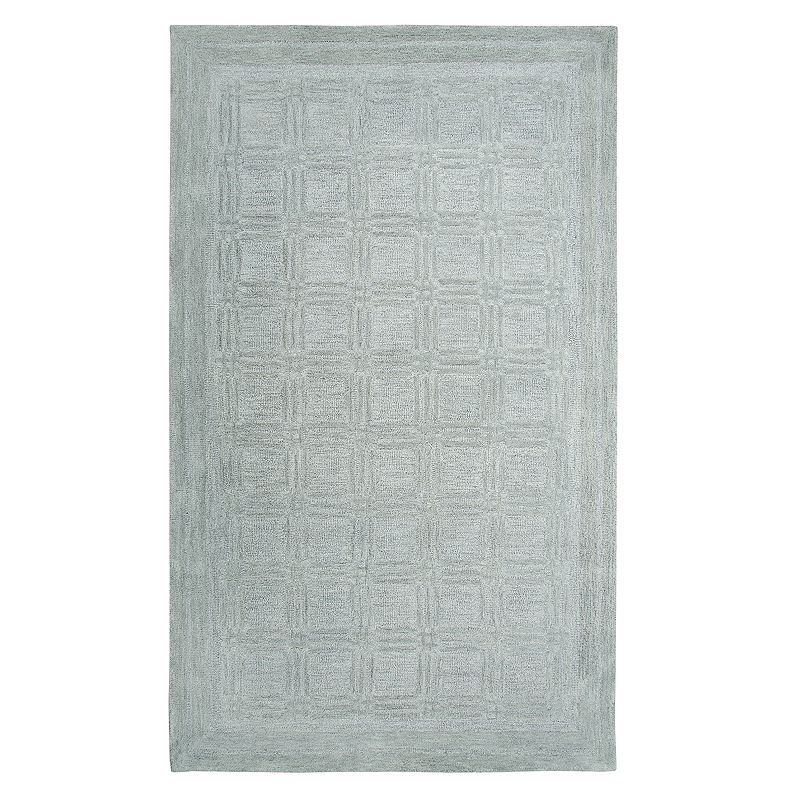 Rizzy Home Fifth Avenue Casual Squares Geometric Rug, Grey, 8X10 Ft