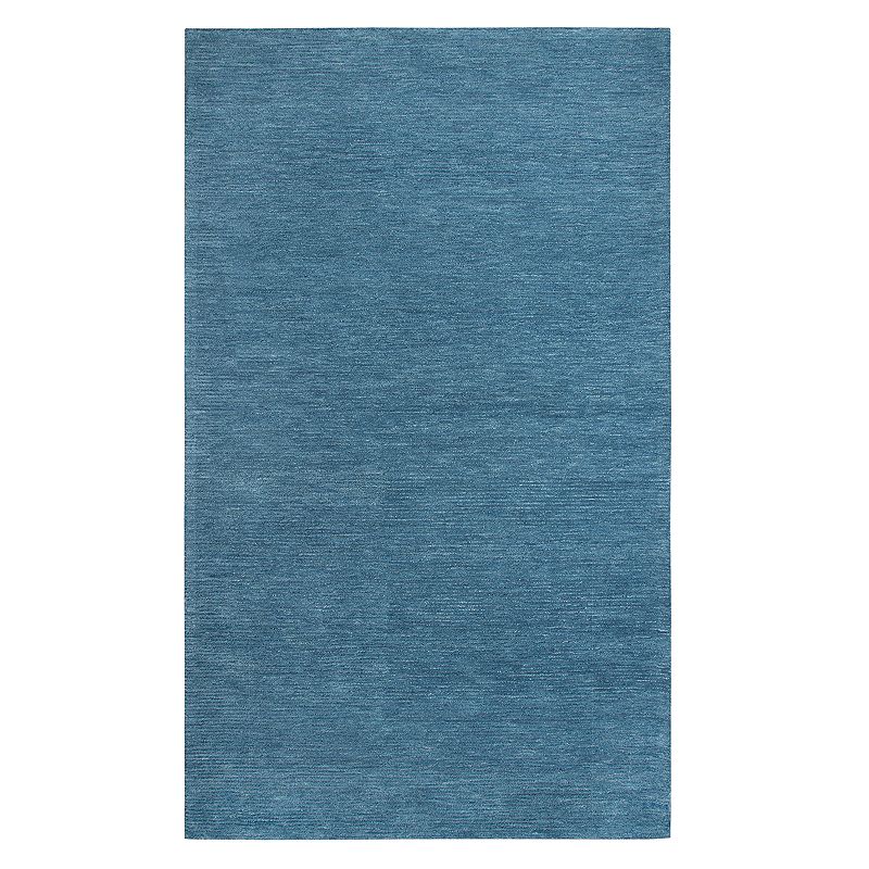 Rizzy Home Fifth Avenue Casual Solid Rug, Blue, 5X8 Ft