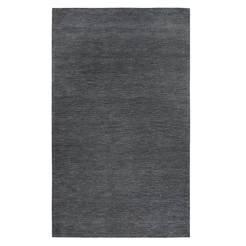 Rizzy Home Fifth Avenue Casual Solid Rug, Grey, 5X8 Ft