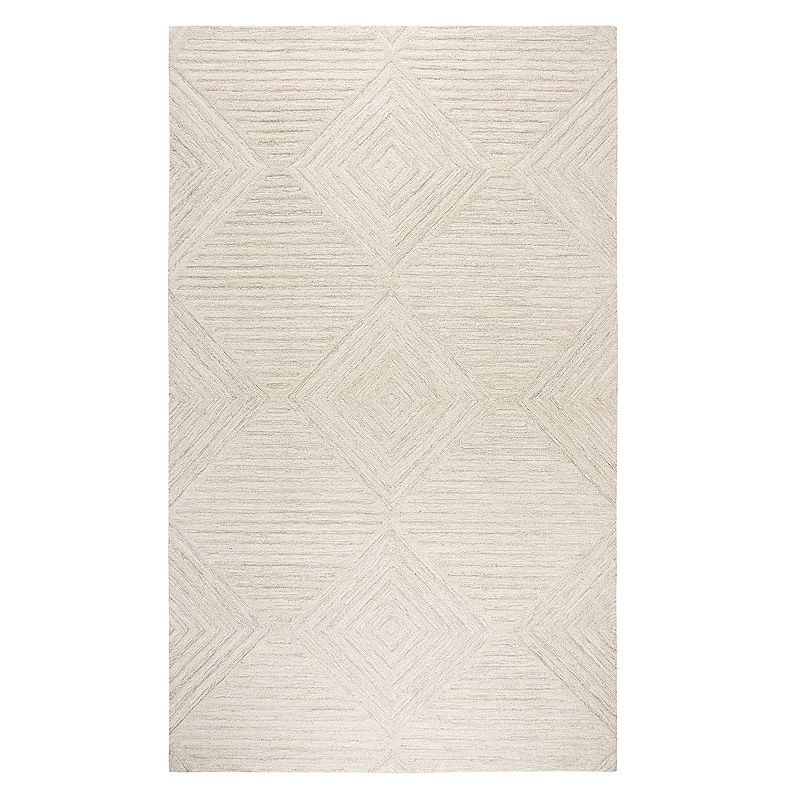 Rizzy Home Idyllic Transitional Solid Rug, Natural, 5X8 Ft