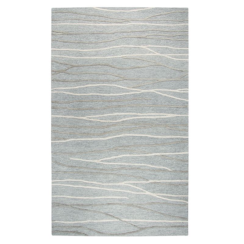 Rizzy Home Idyllic Contemporary Lines Striped Rug, Grey, 5X8 Ft