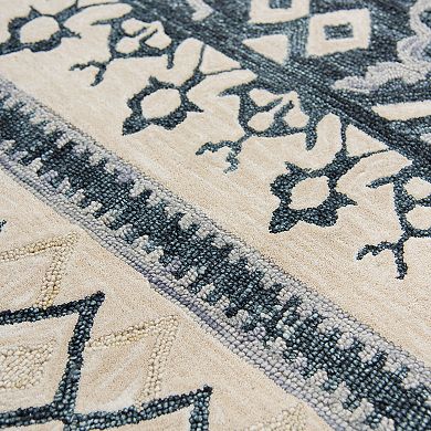 Rizzy Home Opulent Transitional Tribal Geometric Rug
