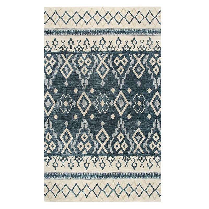 Rizzy Home Opulent Transitional Tribal Geometric Rug, Natural, 5X8 Ft