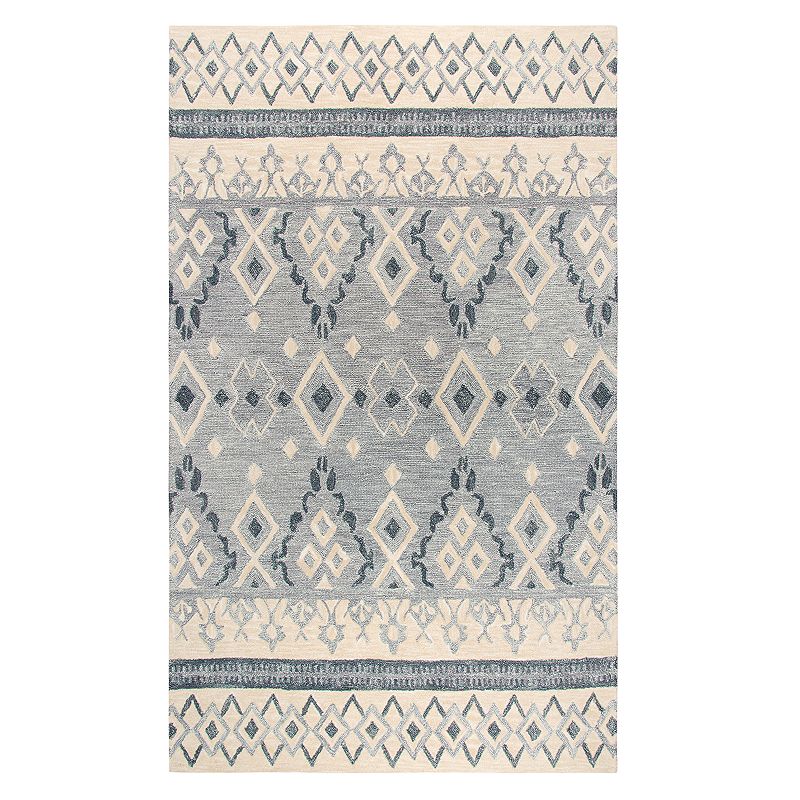 Rizzy Home Opulent Transitional Tribal Geometric Rug, Natural, 5X8 Ft