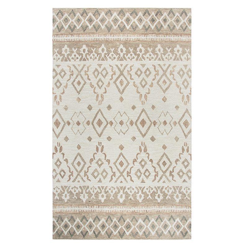 Rizzy Home Opulent Transitional Tribal Geometric Rug, Natural, 8X10 Ft