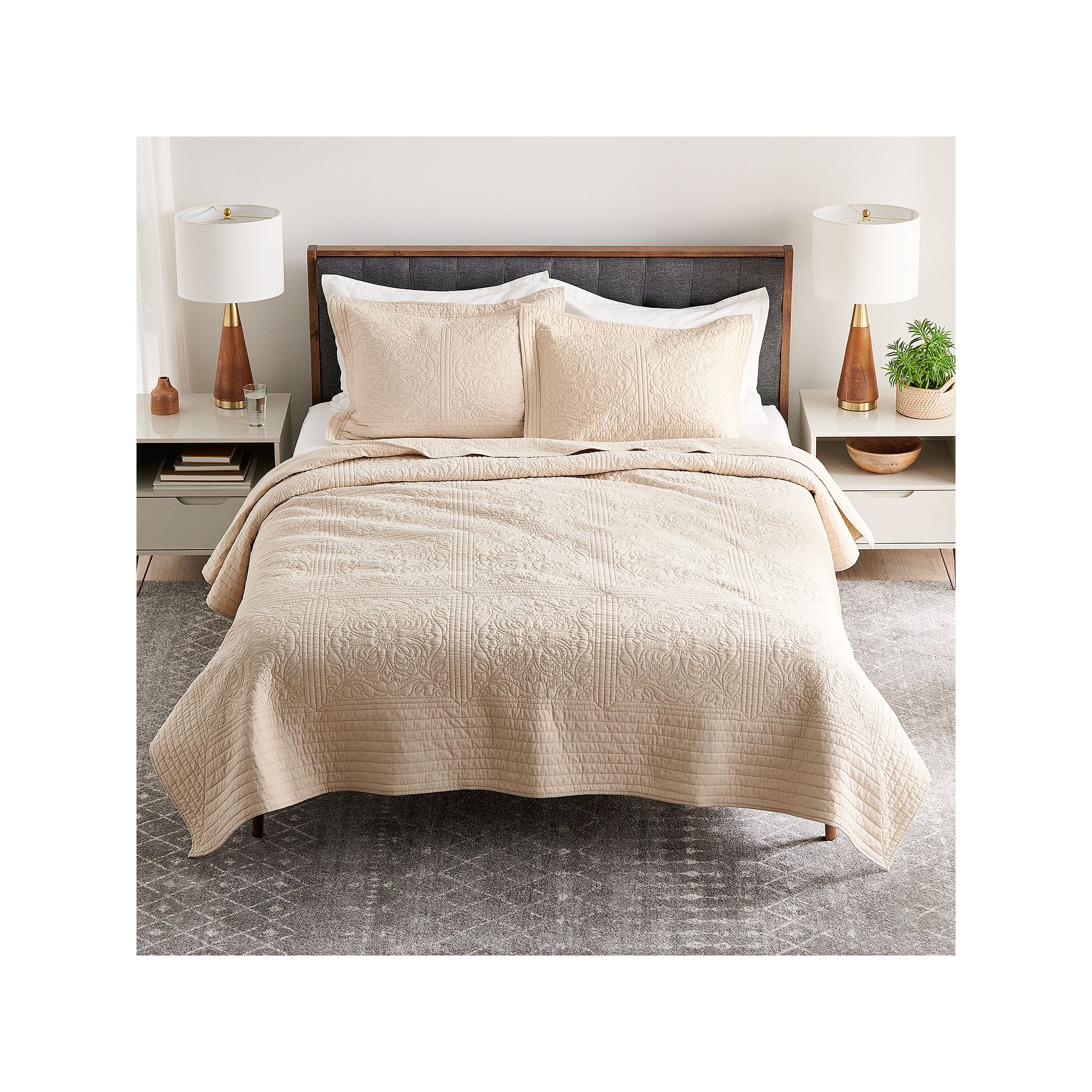 Sonoma Goods For Life® Solid Cotton Quilt or Sham, Beige