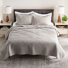 Donna Karan Home Radiance King Quilt Gray