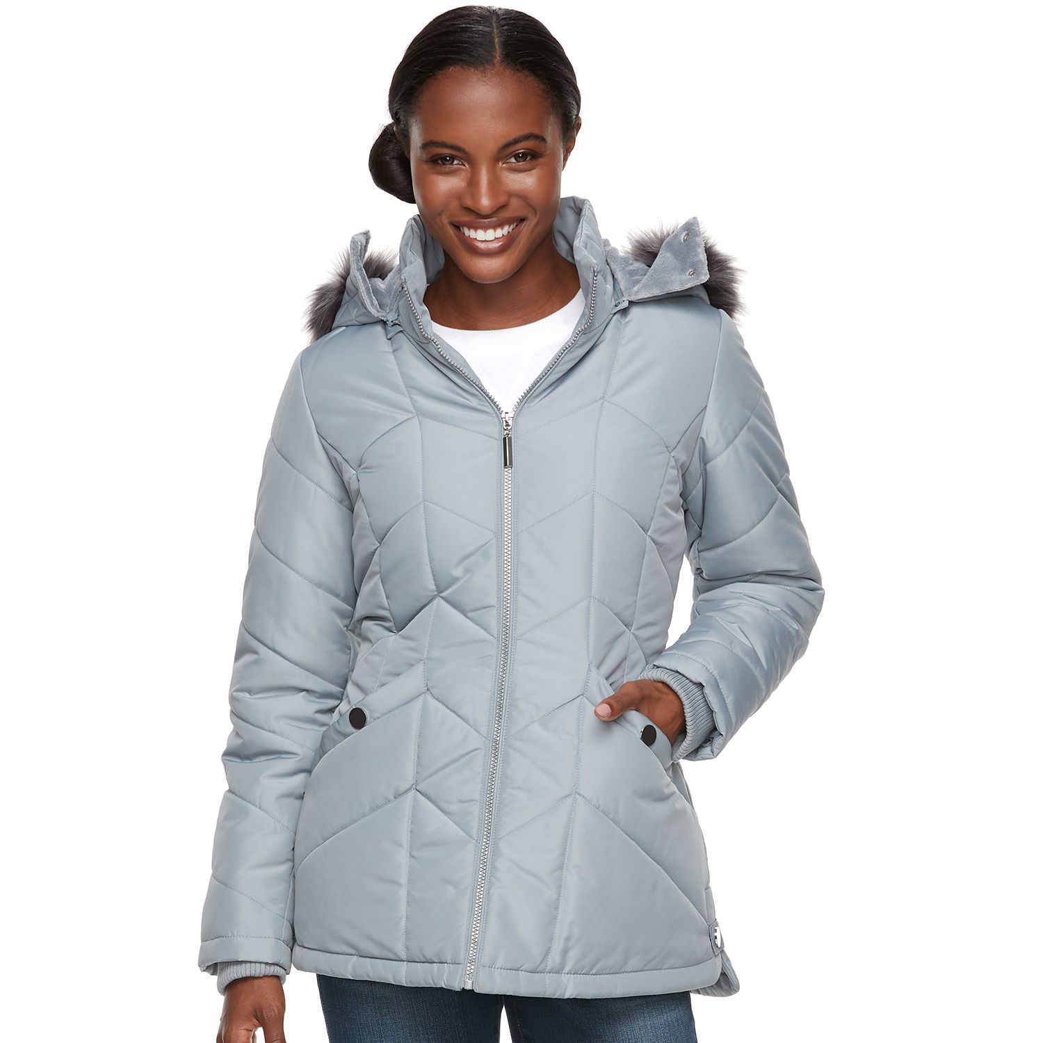 women's zeroxposur gretchen hooded quilted puffer jacket