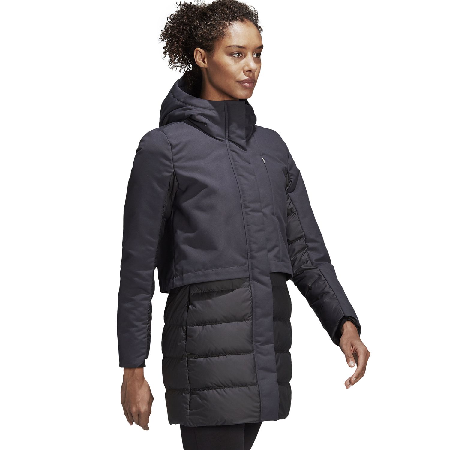 women's adidas outdoor hooded climawarm down jacket