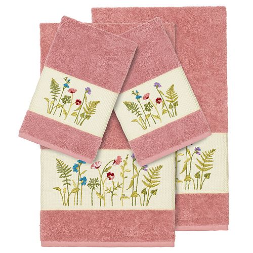 Linum Home Textiles 4piece Serenity Embellished Bath Towel Set