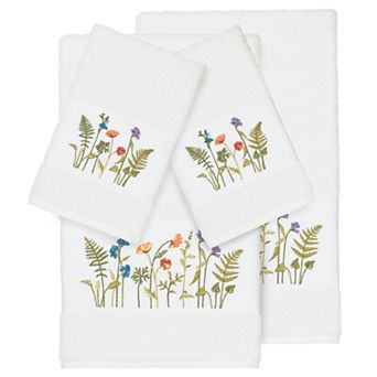 Linum Home Textiles 4 pc Serenity Embellished Bath Towel Set
