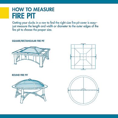 Duck Covers Ultimate 32-in. Square Outdoor Fire Pit Cover 