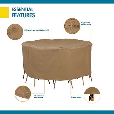Duck Covers Essential 90-in. Round Patio Table & Chairs Cover 