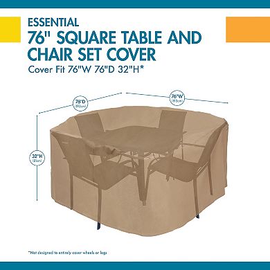 Duck Covers Essential 76-in. Square Patio Table & Chairs Cover 