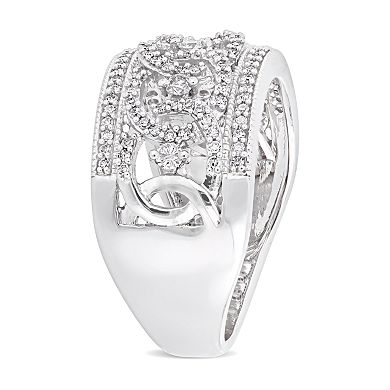 Stella Grace 10k White Gold 1/2 Carat T.W. Diamond Openwork Ring