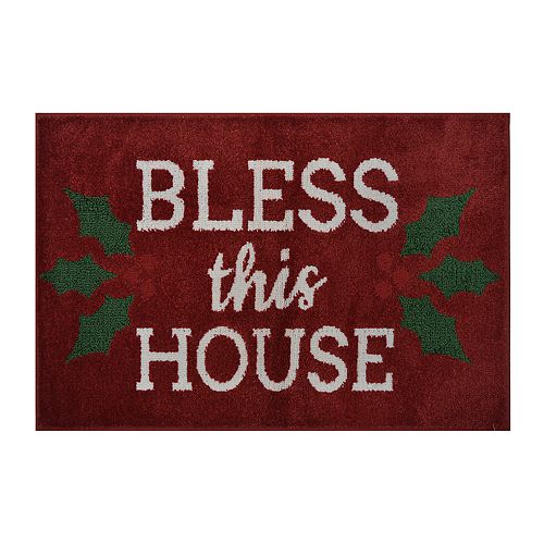 St. Nicholas Square® Supersoft Bless this House Holiday Rug 24'' x 36''