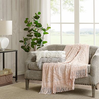 Madison Park Chloe Cotton Tufted Throw