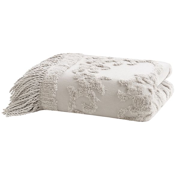 Madison Park Chloe Cotton Tufted Throw Blanket