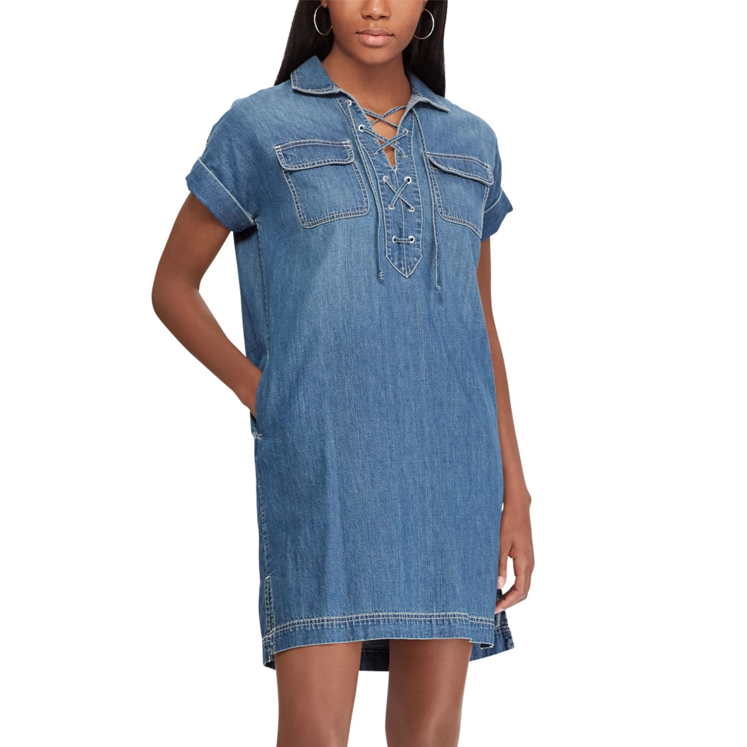 chaps denim dress