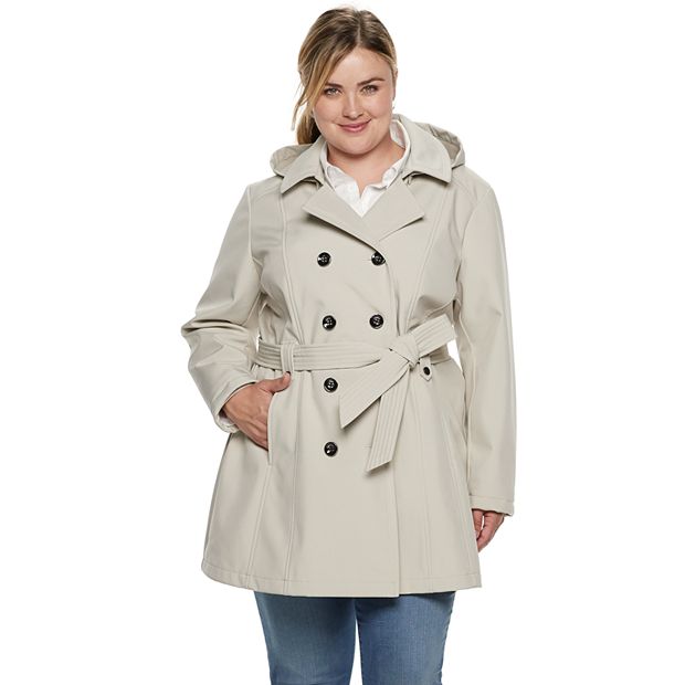 Sebby softshell hooded trench hot sale coat