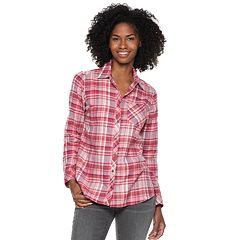 kohls sonoma womens flannel shirt