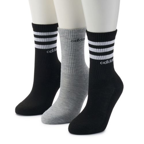 Women's adidas 3-Pack climalite Striped Crew Socks