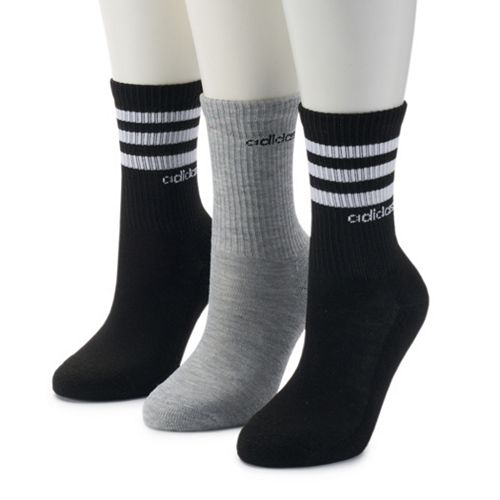 Women's adidas 3Pack climalite Striped Crew Socks