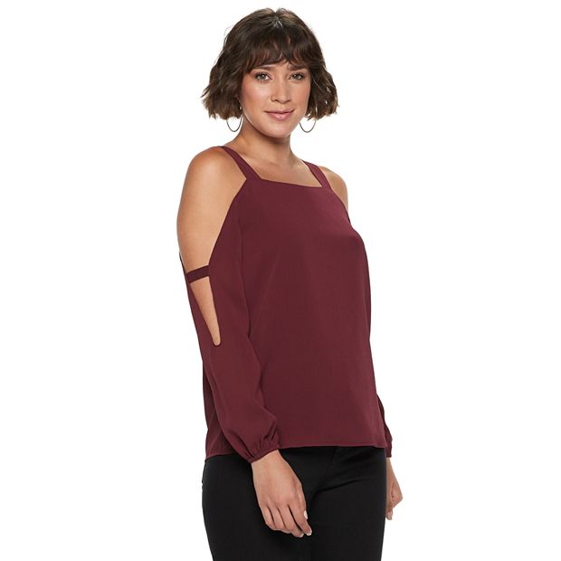 Cold shoulder best sale tops kohl's