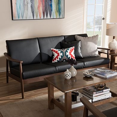 Baxton Studio Venza Mid-Century Modern Sofa 