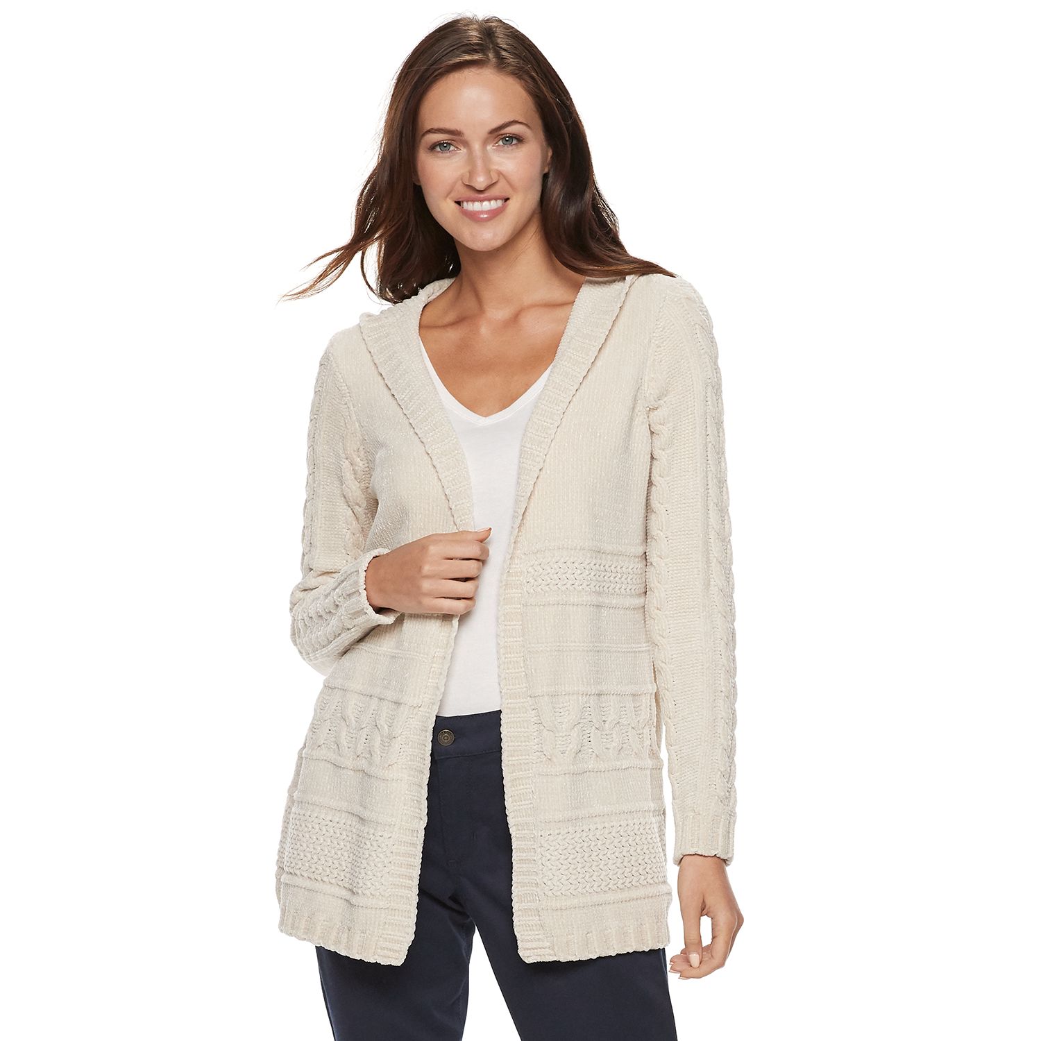 kohls hooded cardigan