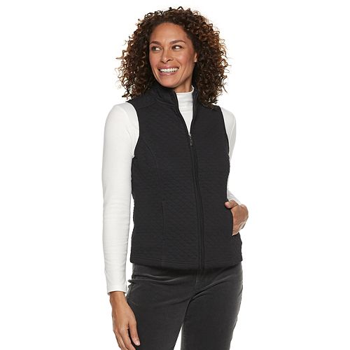 Petite Croft & Barrow® Quilted Knit Vest