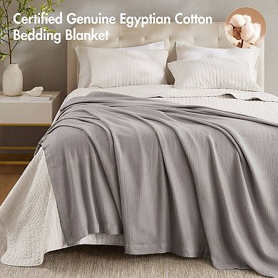 Madison Park Egyptian Cotton Breathable Weave Blanket