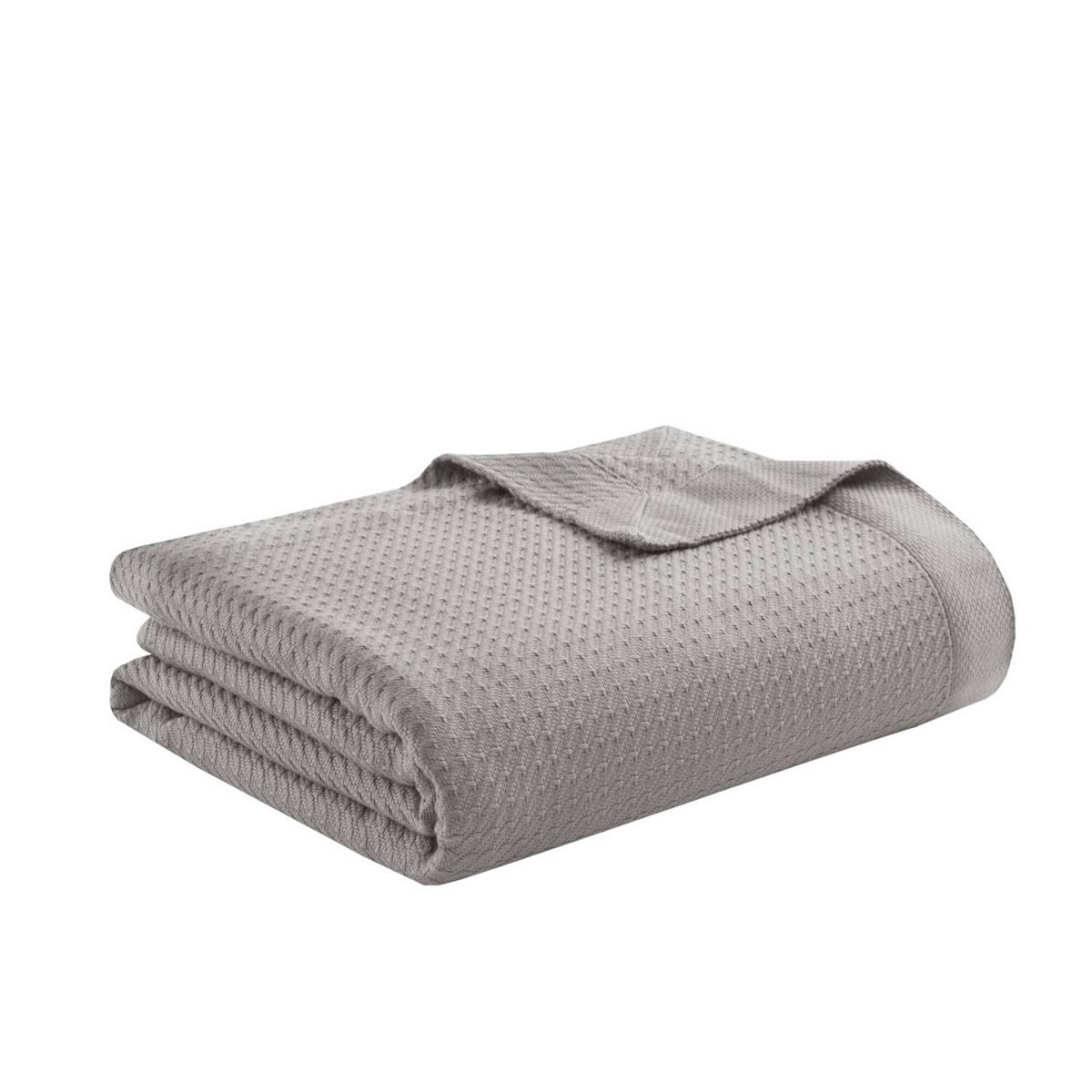 Madison Park Egyptian Cotton Breathable Weave Bed Blanket - Gray, KING