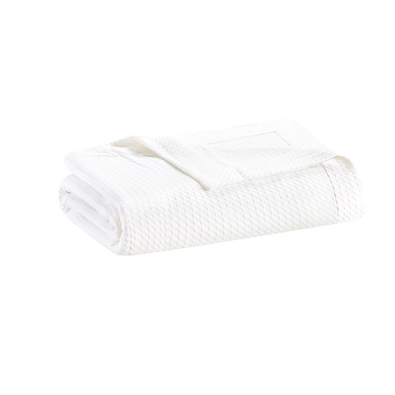 Madison Park Egyptian Cotton Blanket, White, Twin