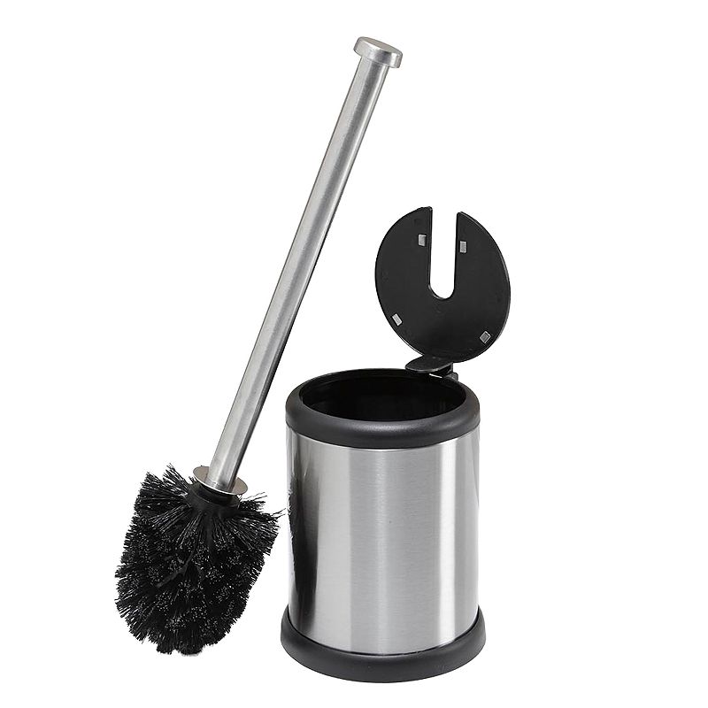 Bath Bliss Self Closing Lid Toilet Brush & Holder